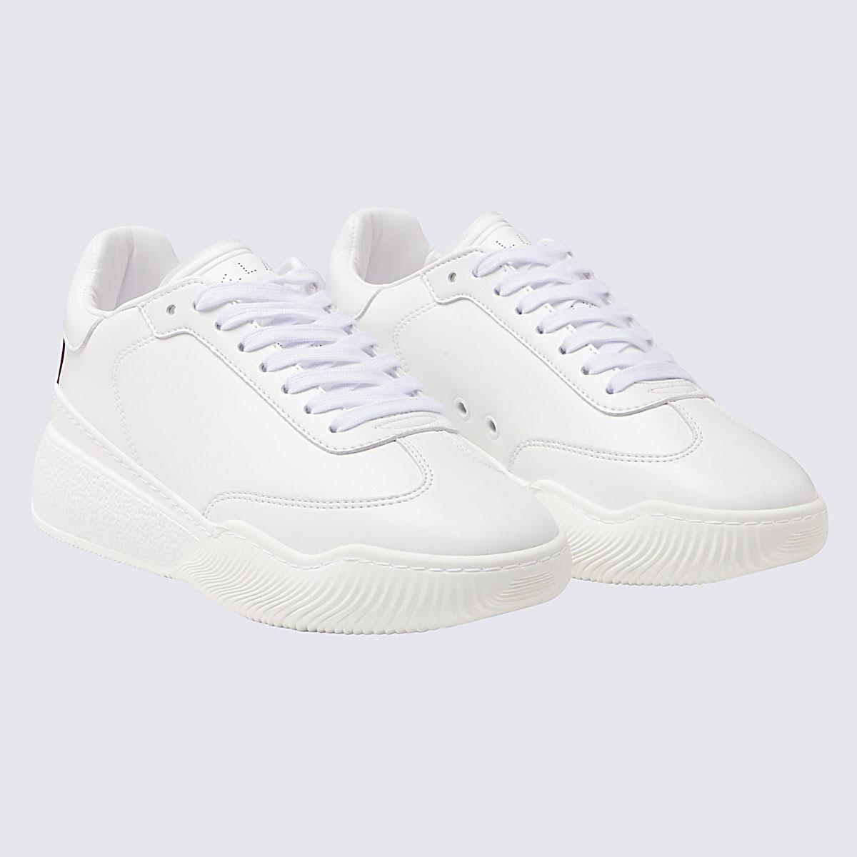 Stella McCartney White Faux-Leather Loop Sneakers