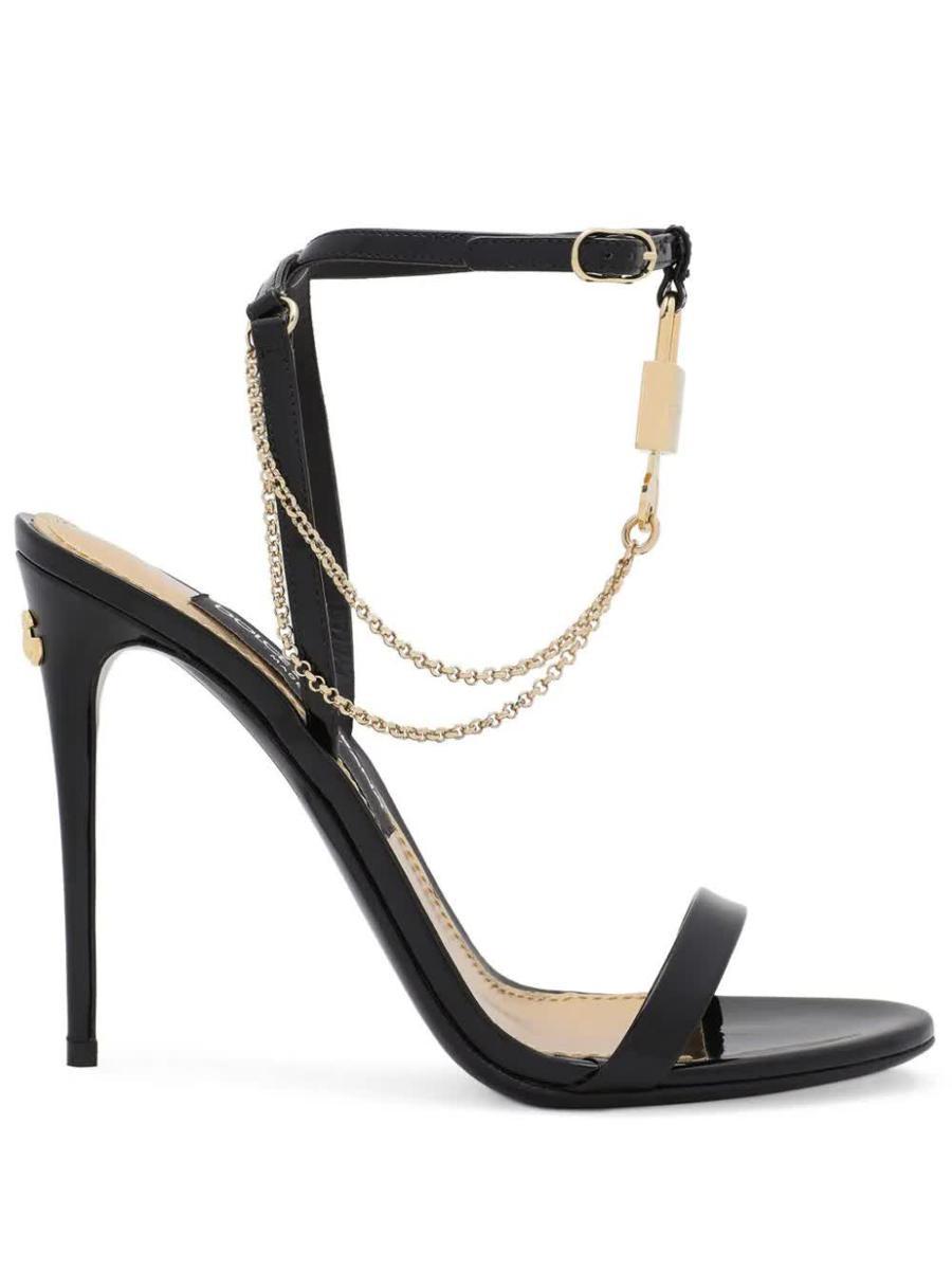 Dolce & Gabbana Patent Leather Sandal Shoes