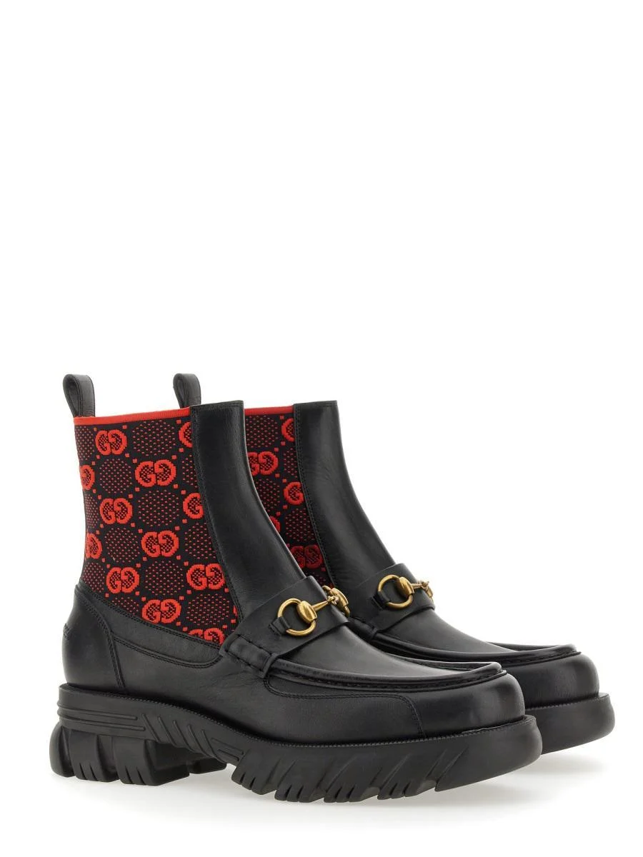 Gucci Gg Jersey Boot With Clamp