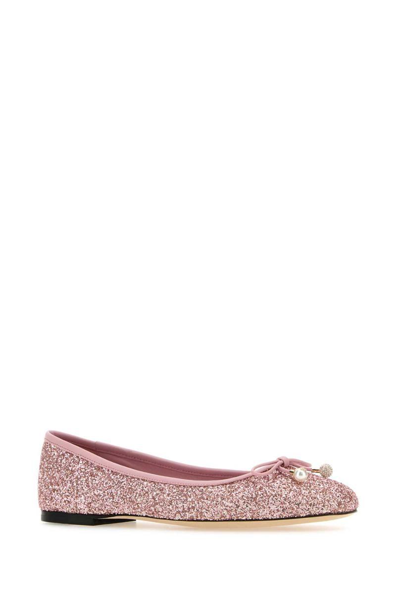 Jimmy Choo Woman Embellished Fabric Elme Ballerinas