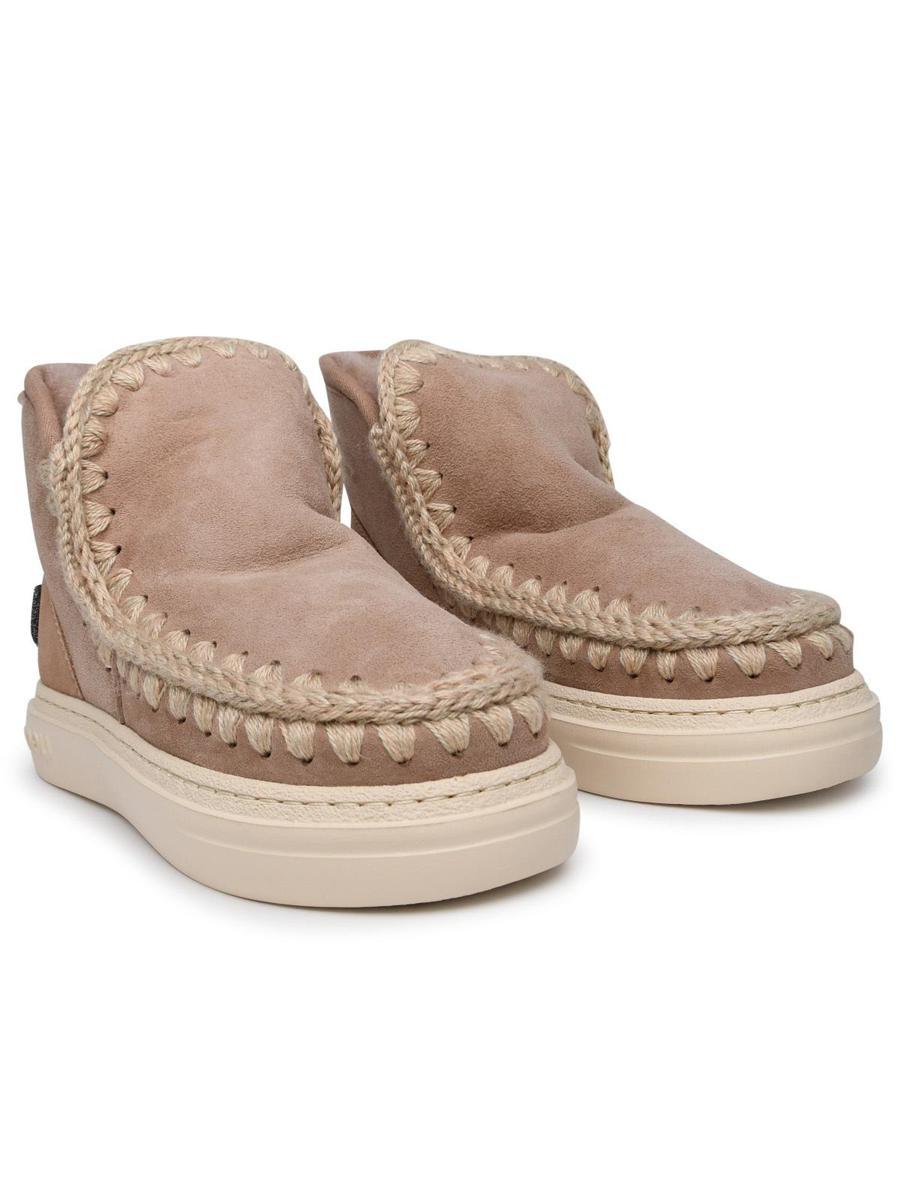 Mou Eskimo Beige Sheepskin Sneakers