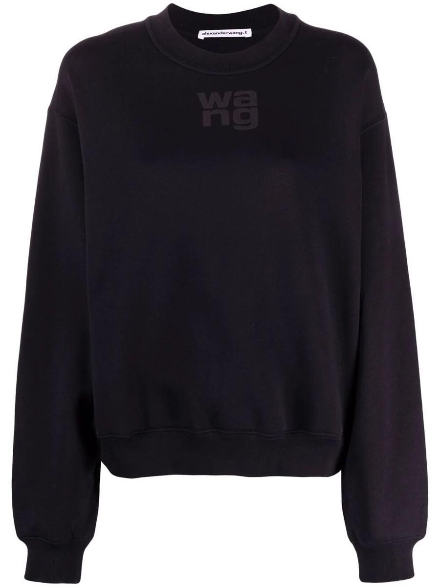 Alexander Wang Essential Terry Crew Sweatshirt With Puff Paint Logo Clothing