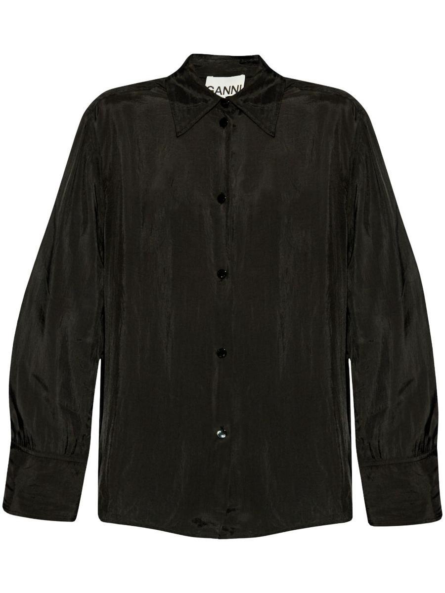 Ganni Crinkled Finish Shirt