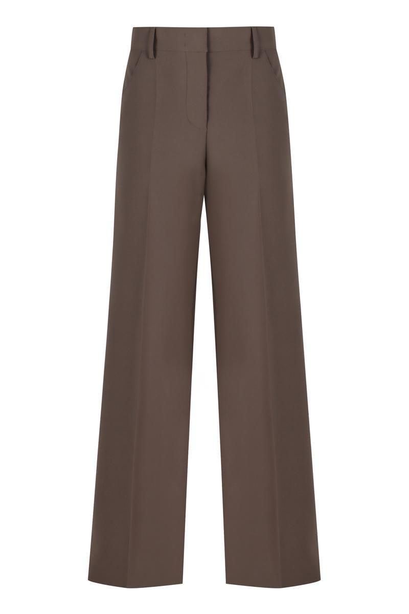 High-waist Wide-leg Trousers