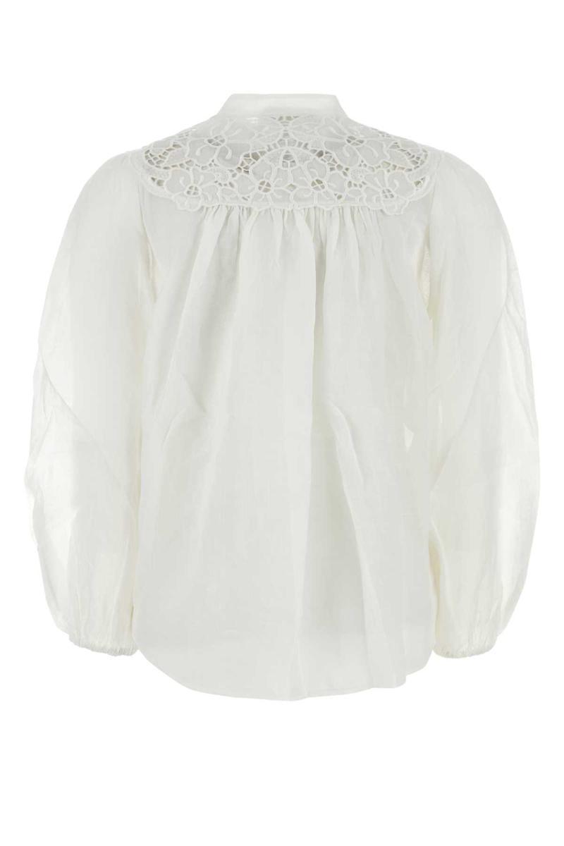 Zimmermann Woman White Ramie Golden Blouse