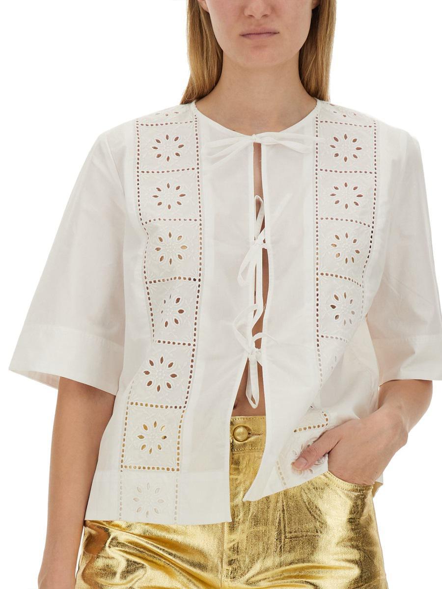 Ganni Sangallo Lace Blouse