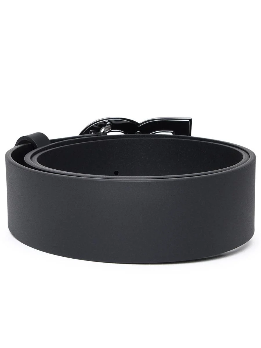 Dolce & Gabbana Black Leather Dg Belt