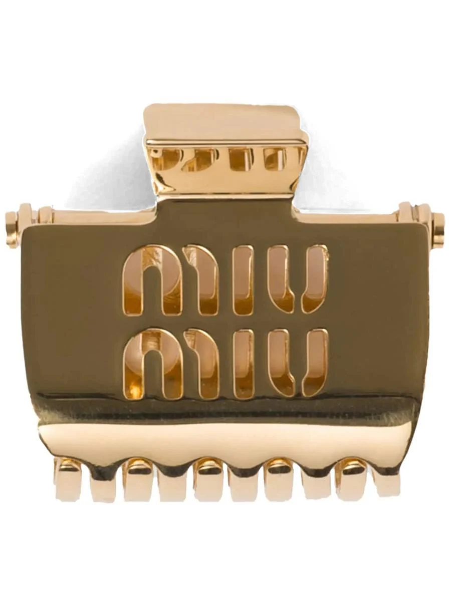 Miu Miu Debossed-Logo Claw Clip