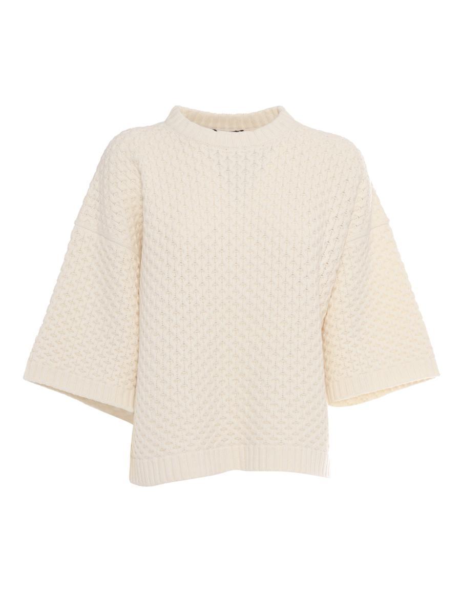 Grid Stitch Knit T-shirt