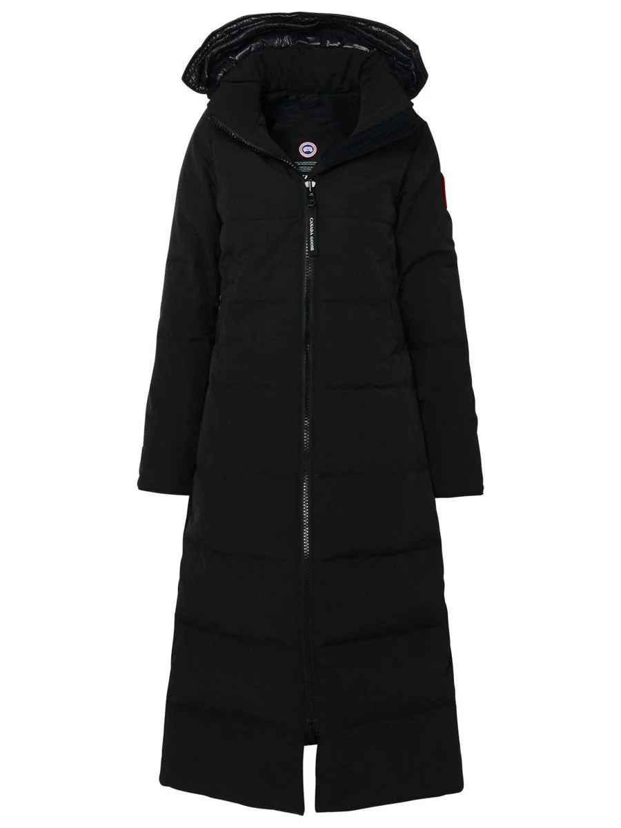 Canada Goose Black Polyester Coat Woman