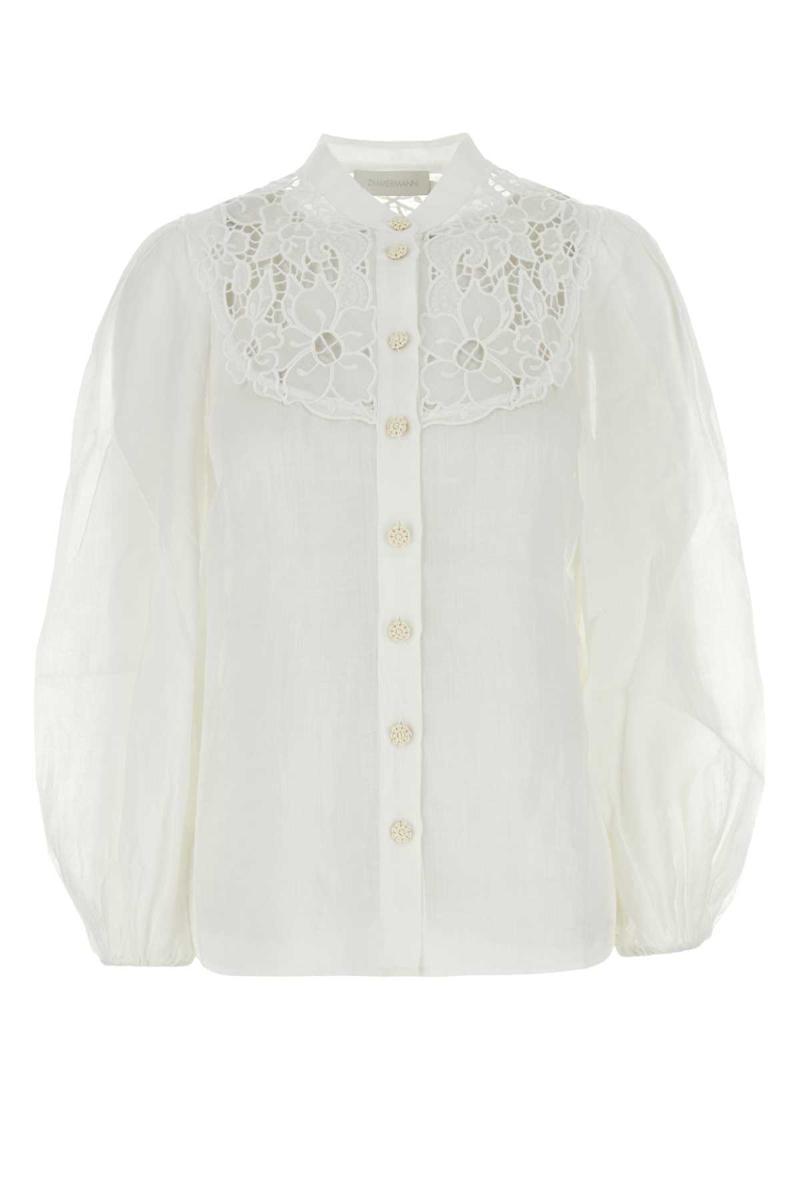 Zimmermann Woman White Ramie Golden Blouse