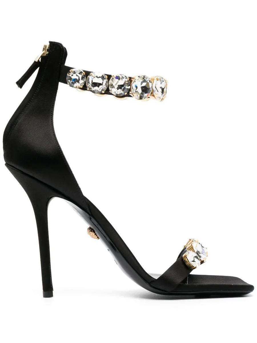 110mm crystal-embellished satin sandals