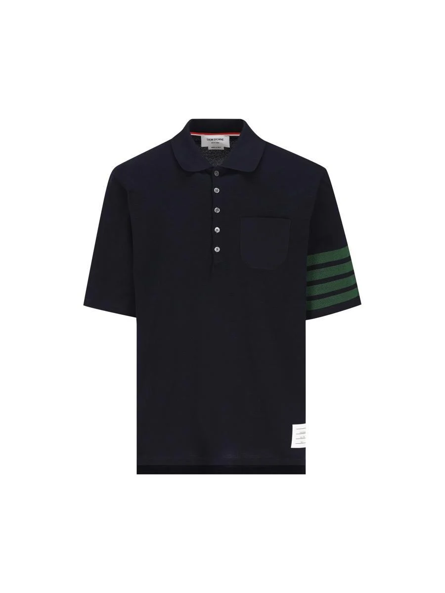 4-bar Stripe Detailed Short-sleeved Polo Shirt