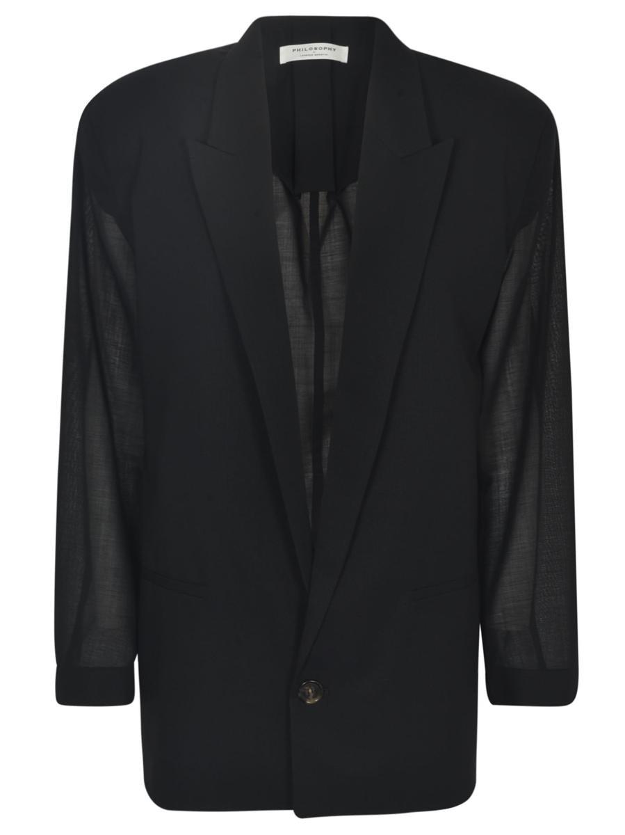 peak-lapels single-breasted blazer