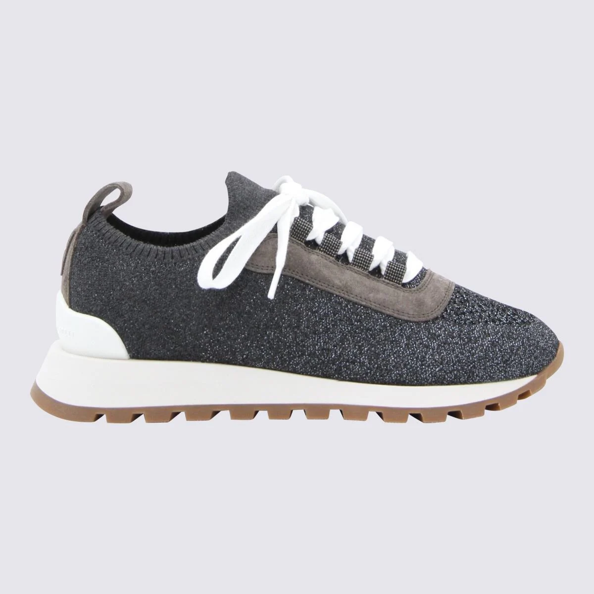 Dark Grey Canvas Suede Sneakers