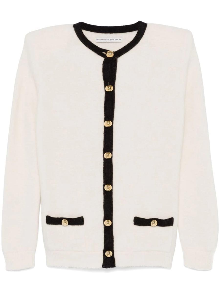 Alessandra Rich Cardigan With Contrasting Edges