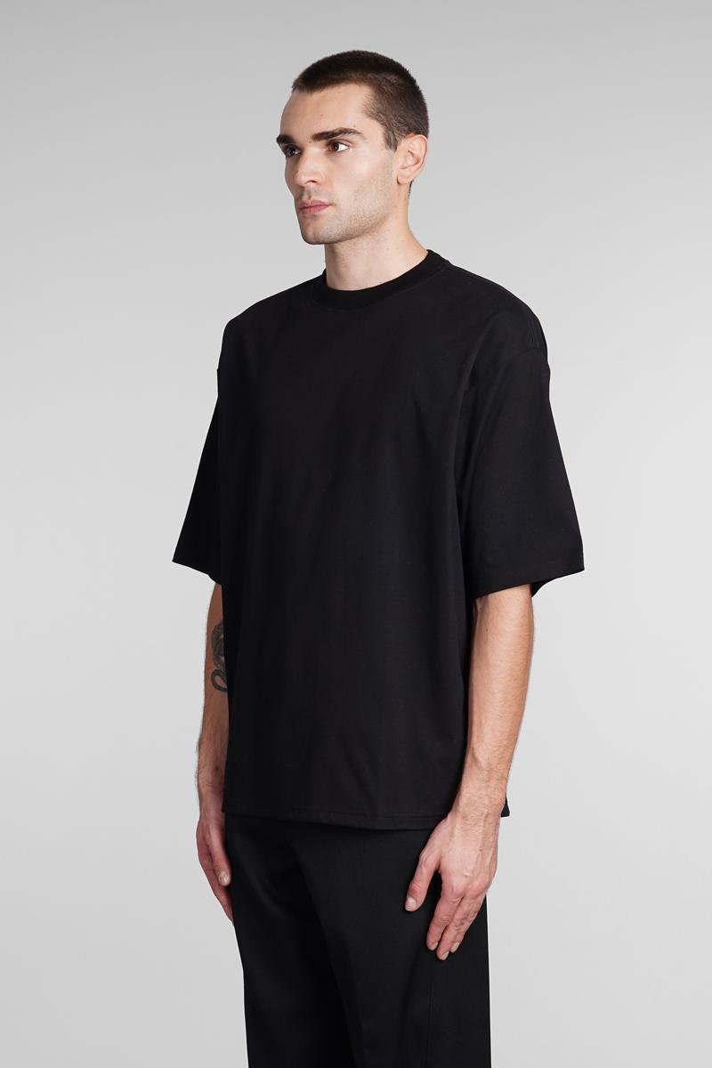 T-shirt In Black Cotton