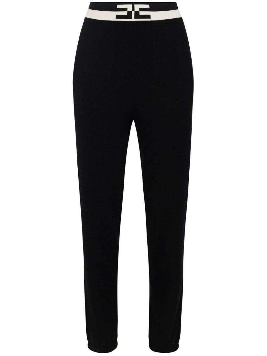 knitted tapered trousers