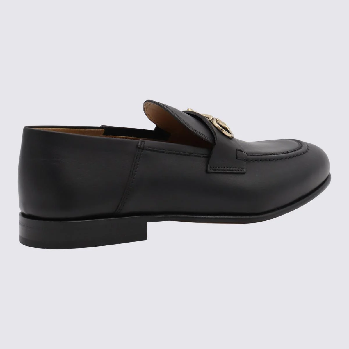 Salvatore Ferragamo Black Leather Loafers