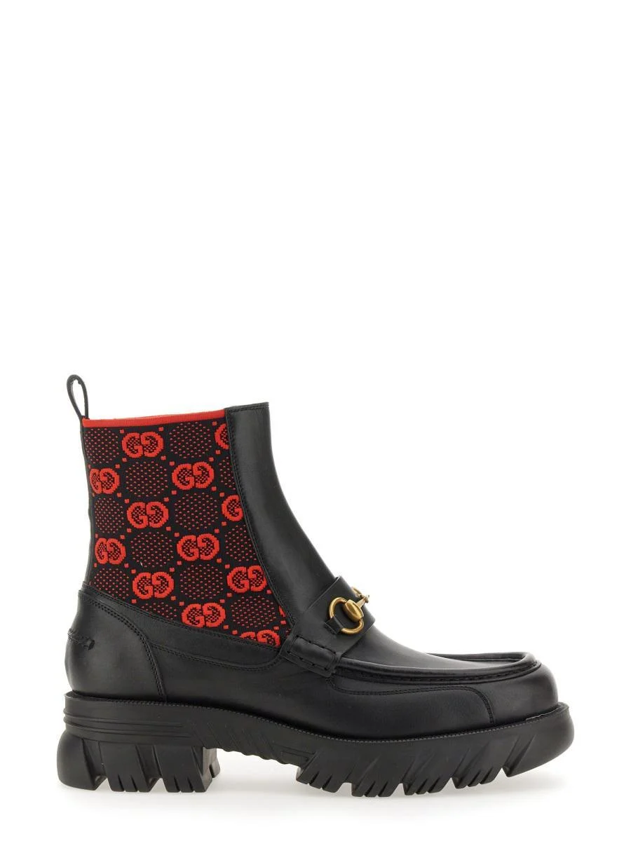 Gucci Gg Jersey Boot With Clamp