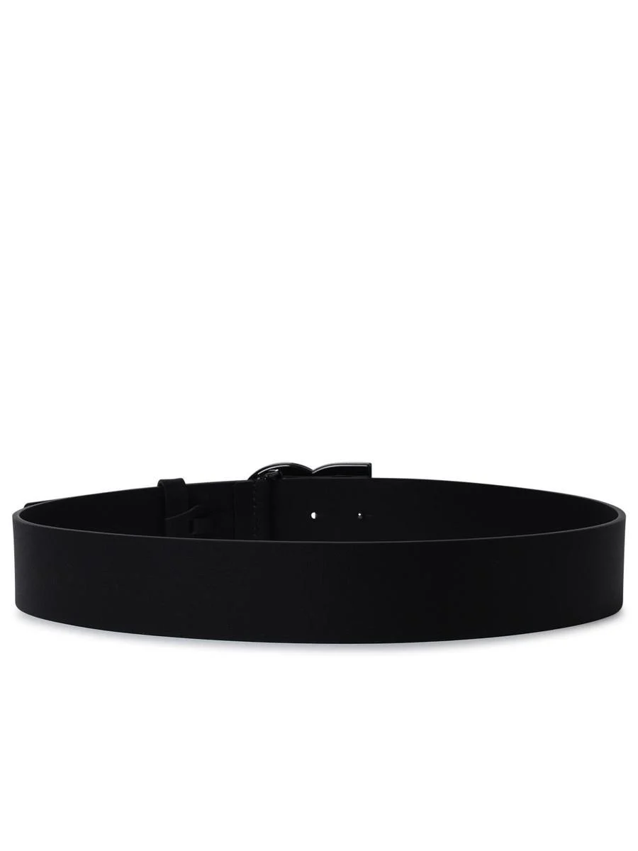 Dolce & Gabbana Black Leather Dg Belt