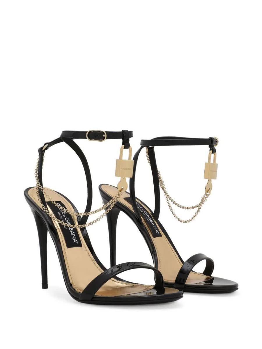 Dolce & Gabbana Patent Leather Sandal Shoes