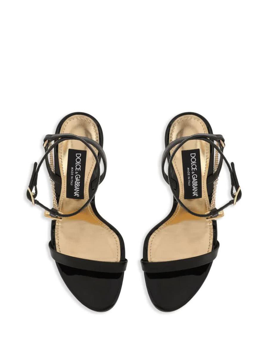 Dolce & Gabbana Patent Leather Sandal Shoes