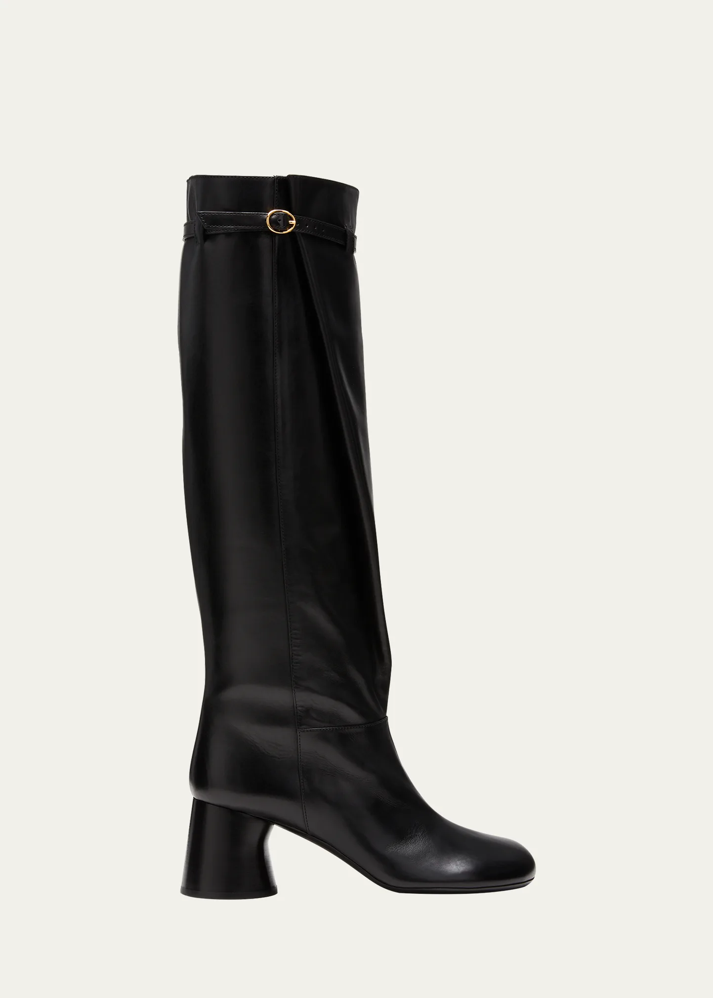 Admiral Calfskin Buckle Knee Boots