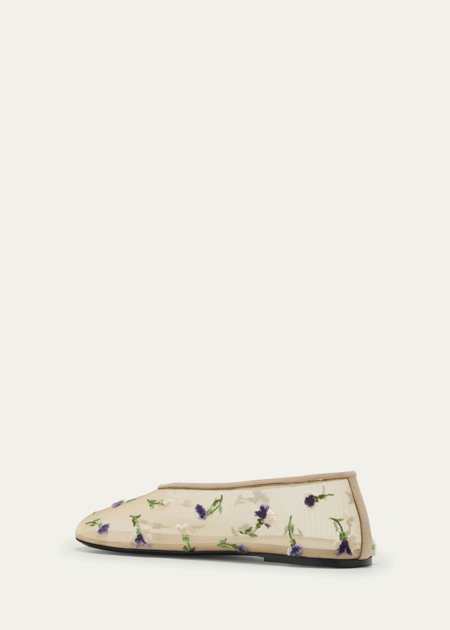 Marcy Flower Embroidered Mesh Ballerina Flats