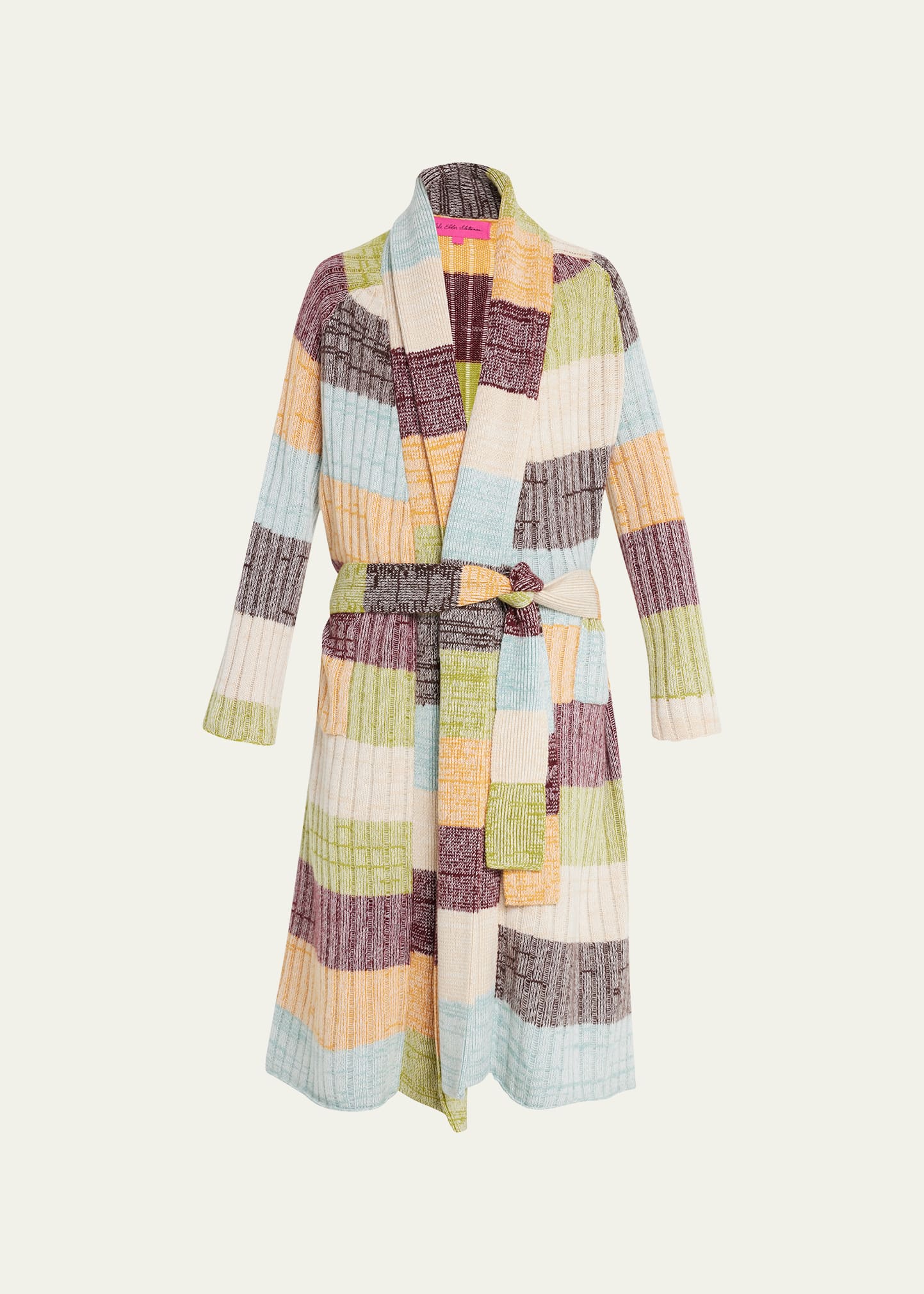 Oasis Striped Cashmere Rib Robe