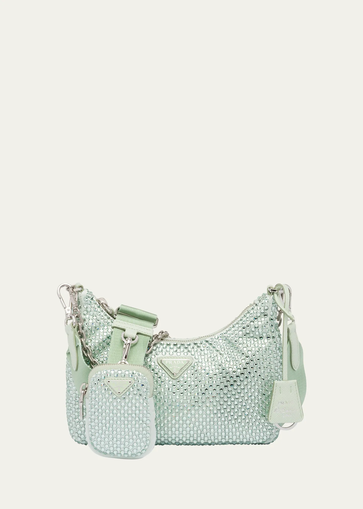 Re-Edition Allover Crystals Shoulder Bag