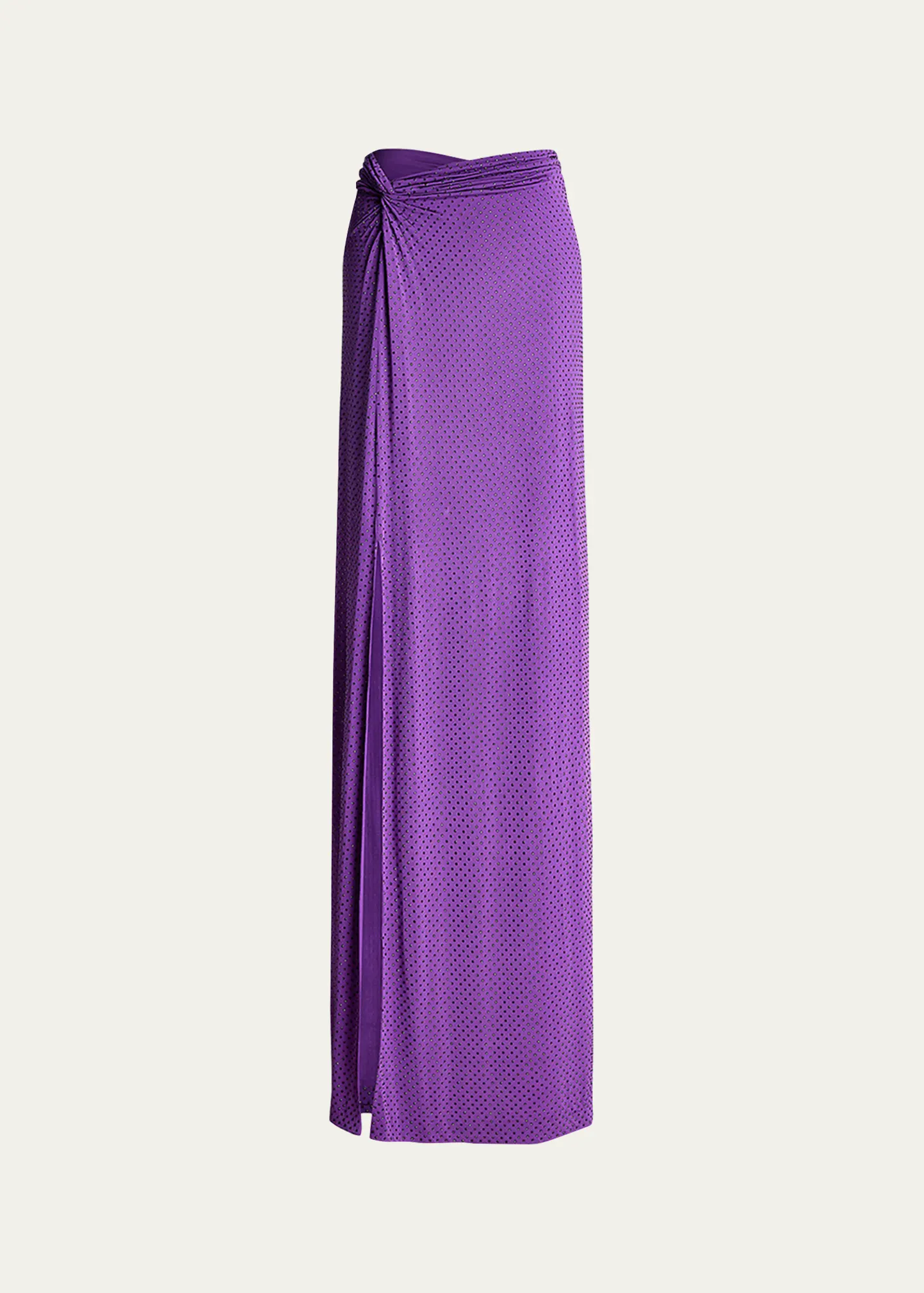 Strass Twisted Slit Maxi Sarong Skirt