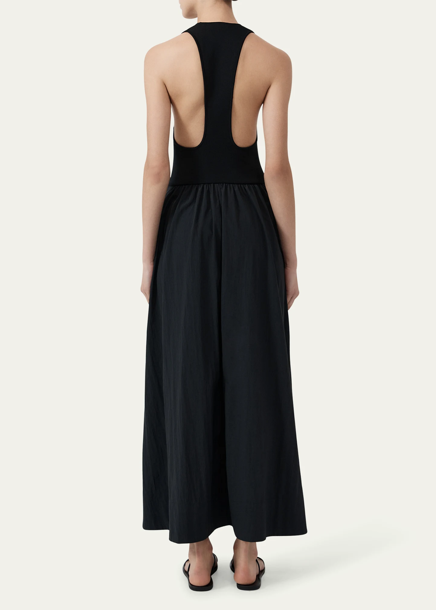 Plunge-Neck Maxi Dress