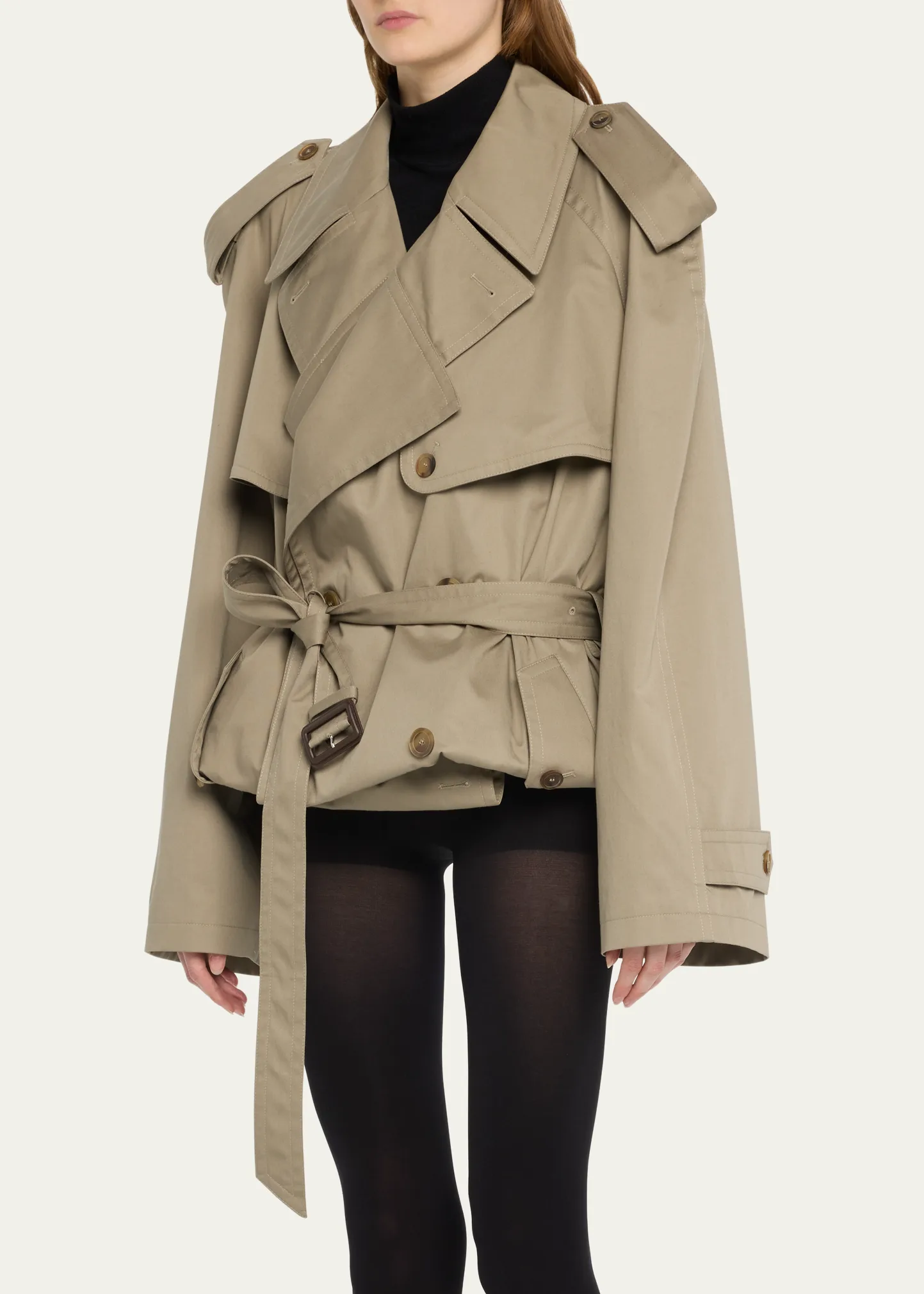 Oversize Folded Unisex Trench Coat