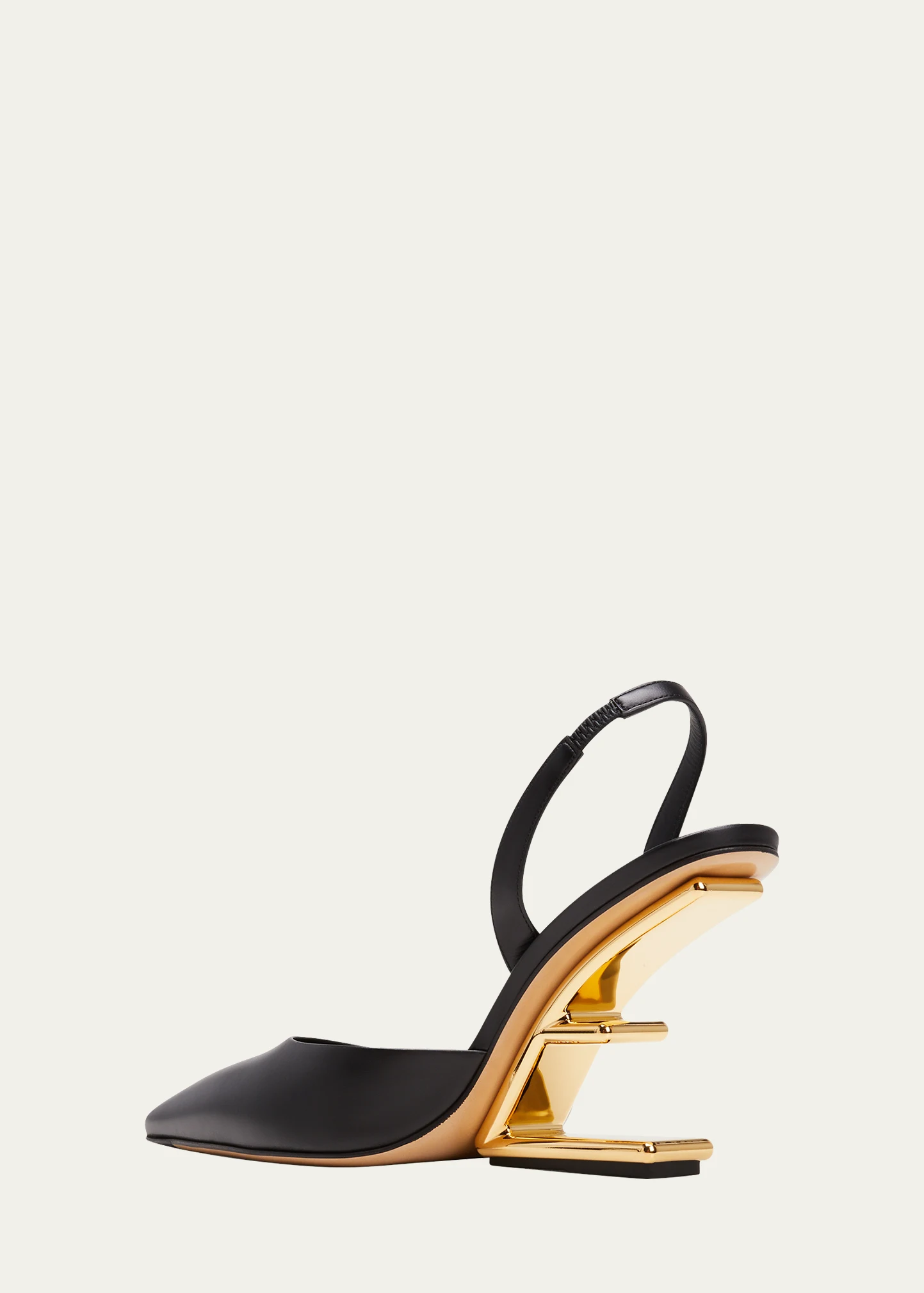 Vitello Leather Slingback Pumps