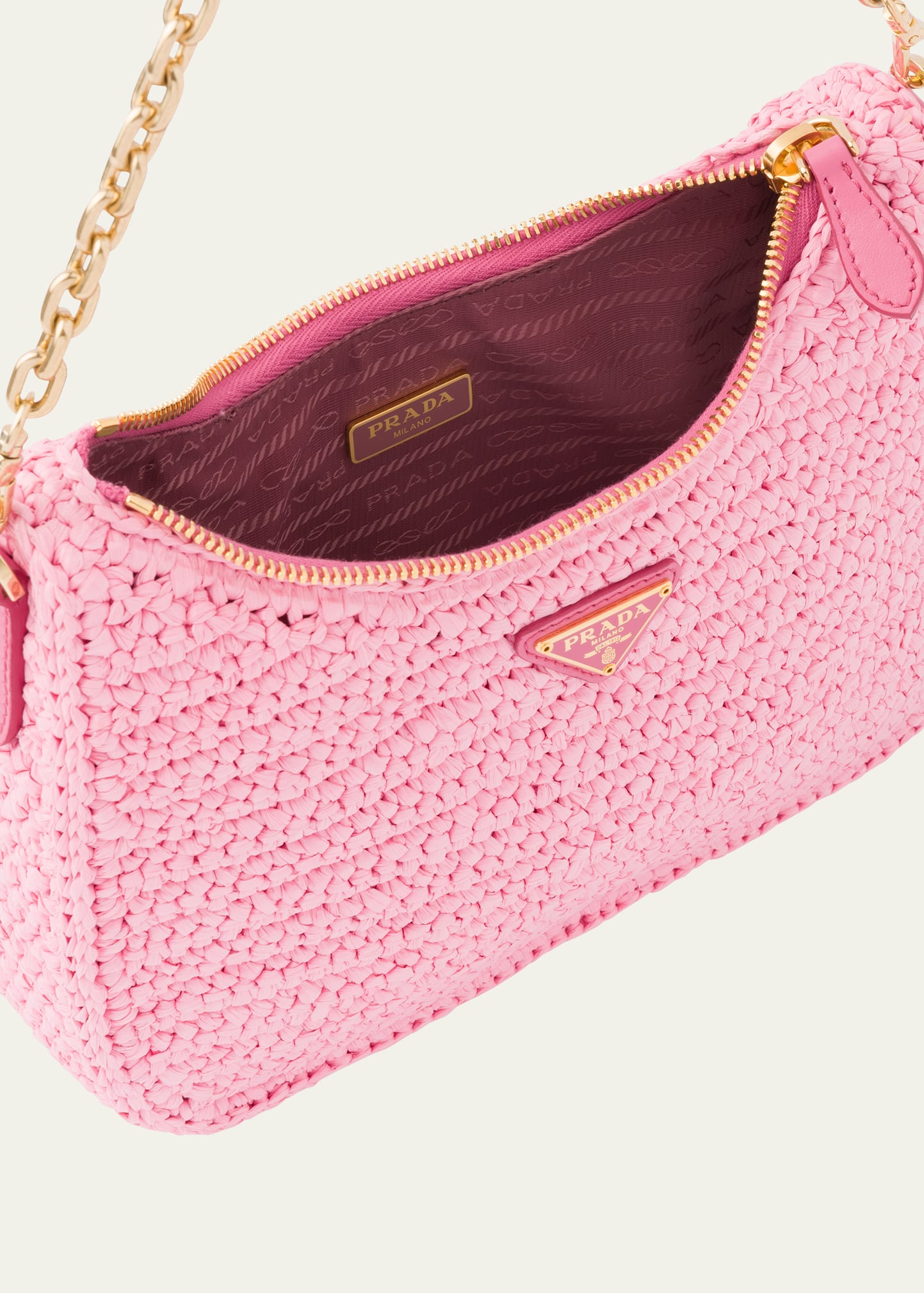 Re-Edition 2005 Raffia Chain Shoulder Bag