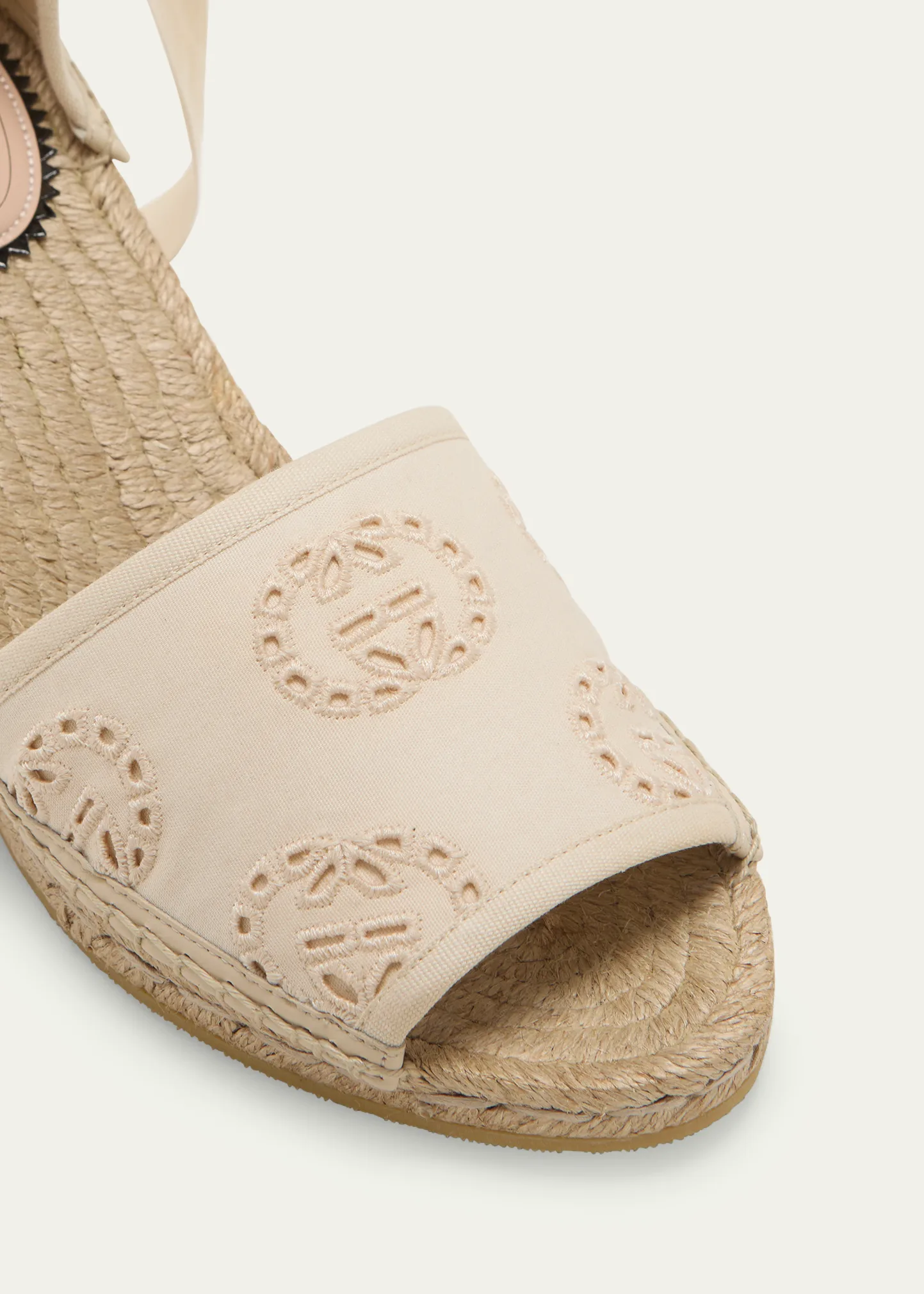 Damita GG Eyelet Wedge Espadrille Sandals