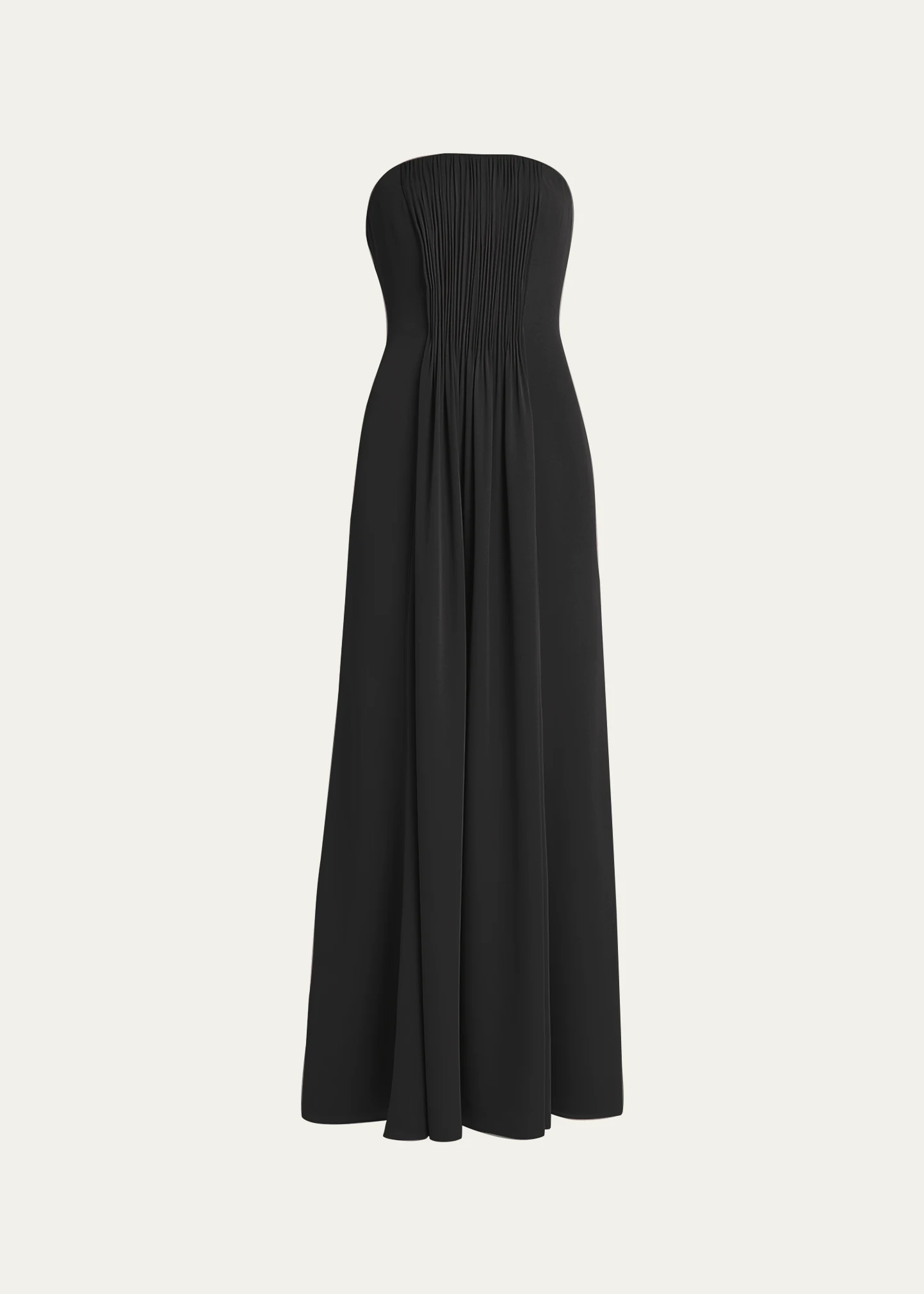 Strapless Plisse Gown