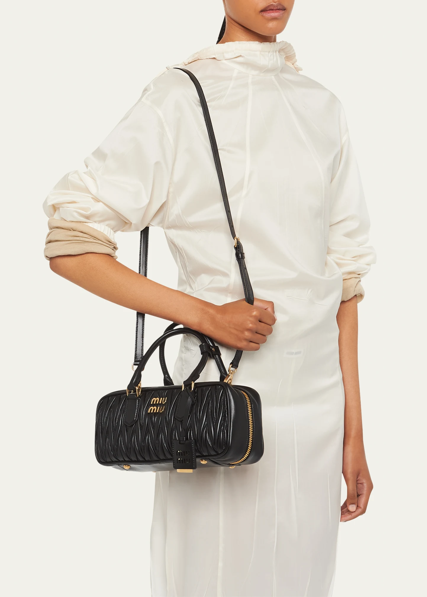 Quilted Leather Top-Handle Bag