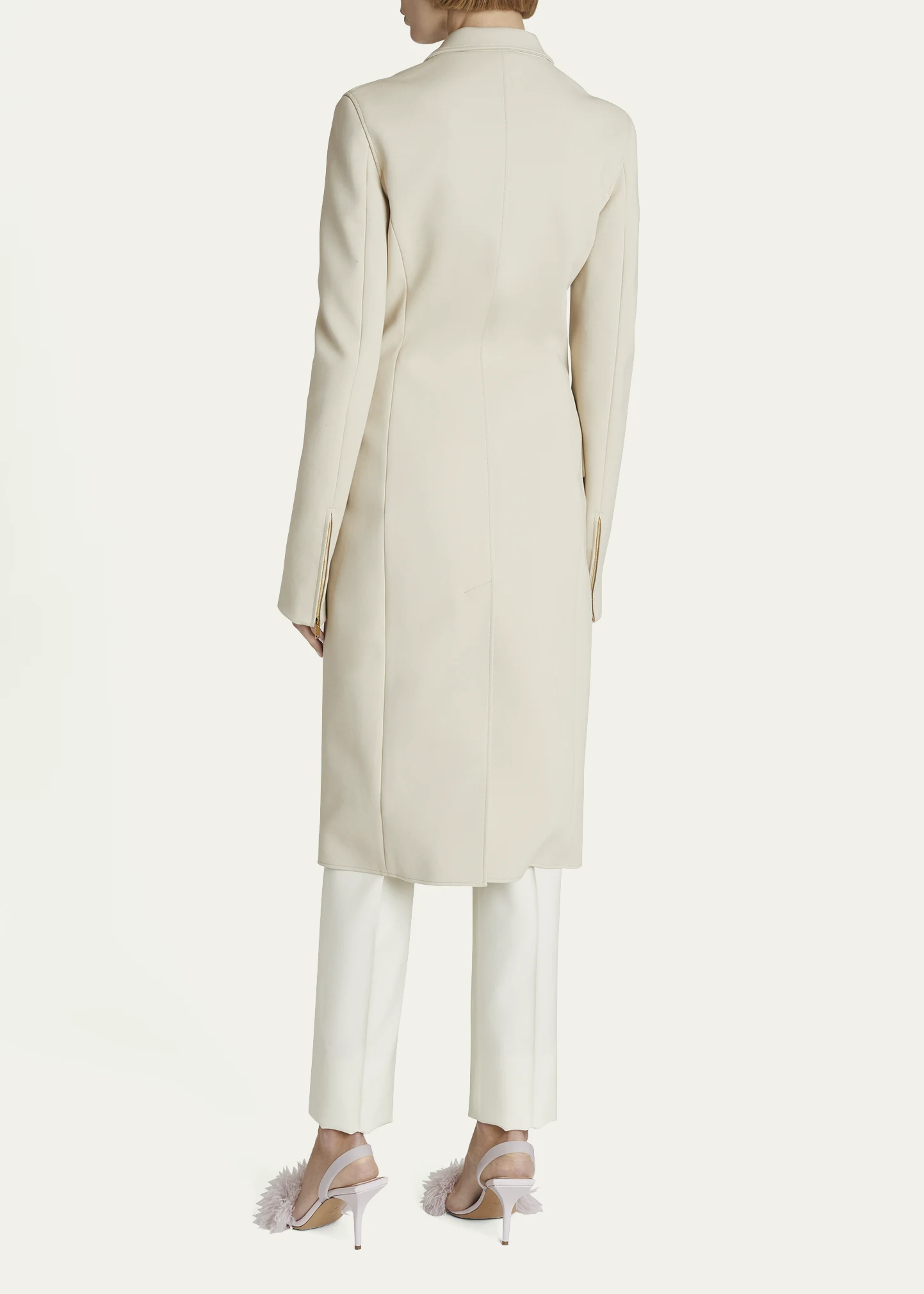 Long G Button-Front Coat