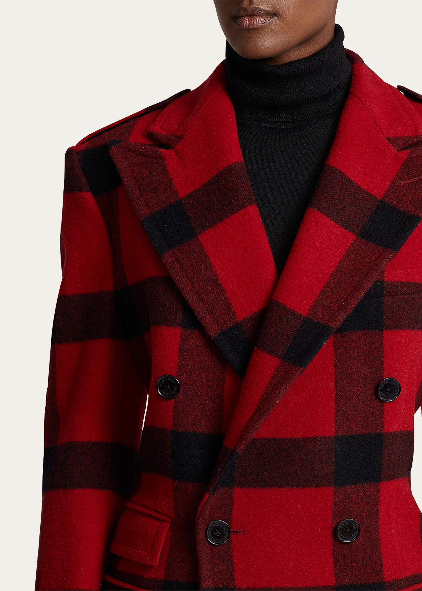 Sallie Checkered Plaid Trench Coat