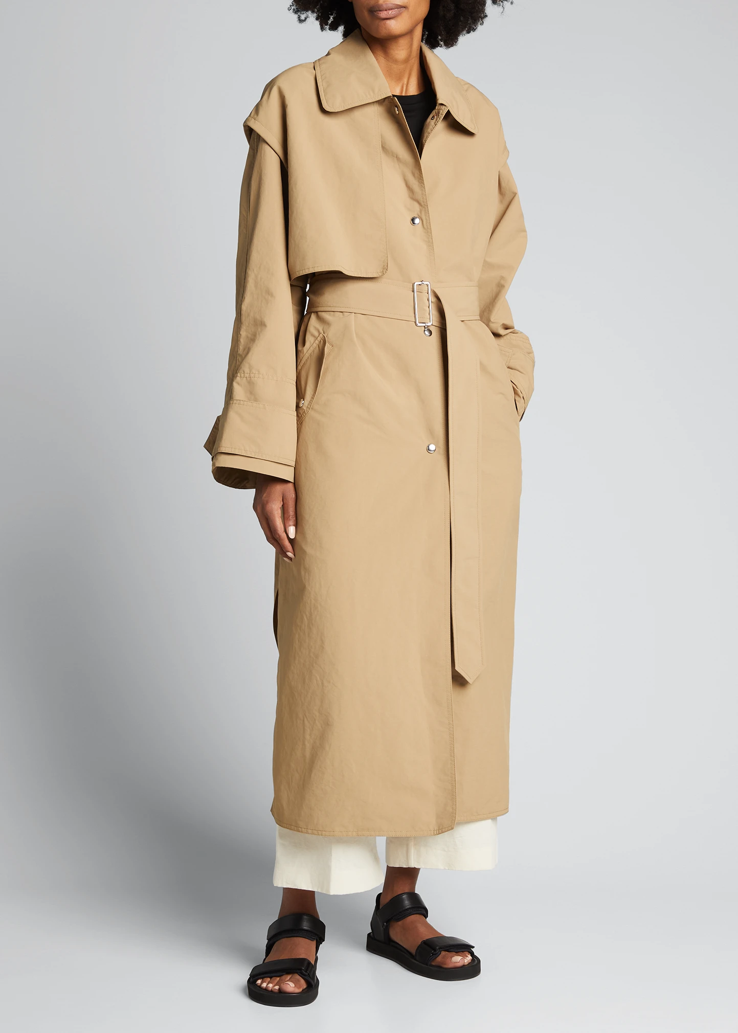 2 Moncler 1952 Coral Fitted Trench Coat