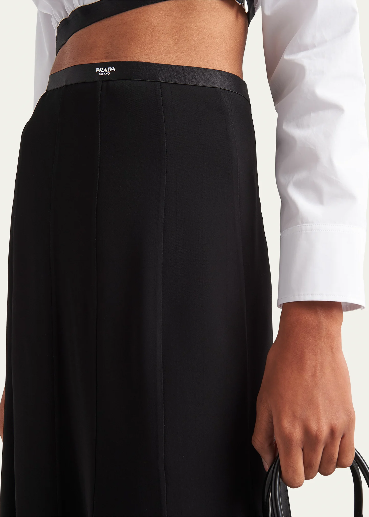 Crepe Midi Skirt