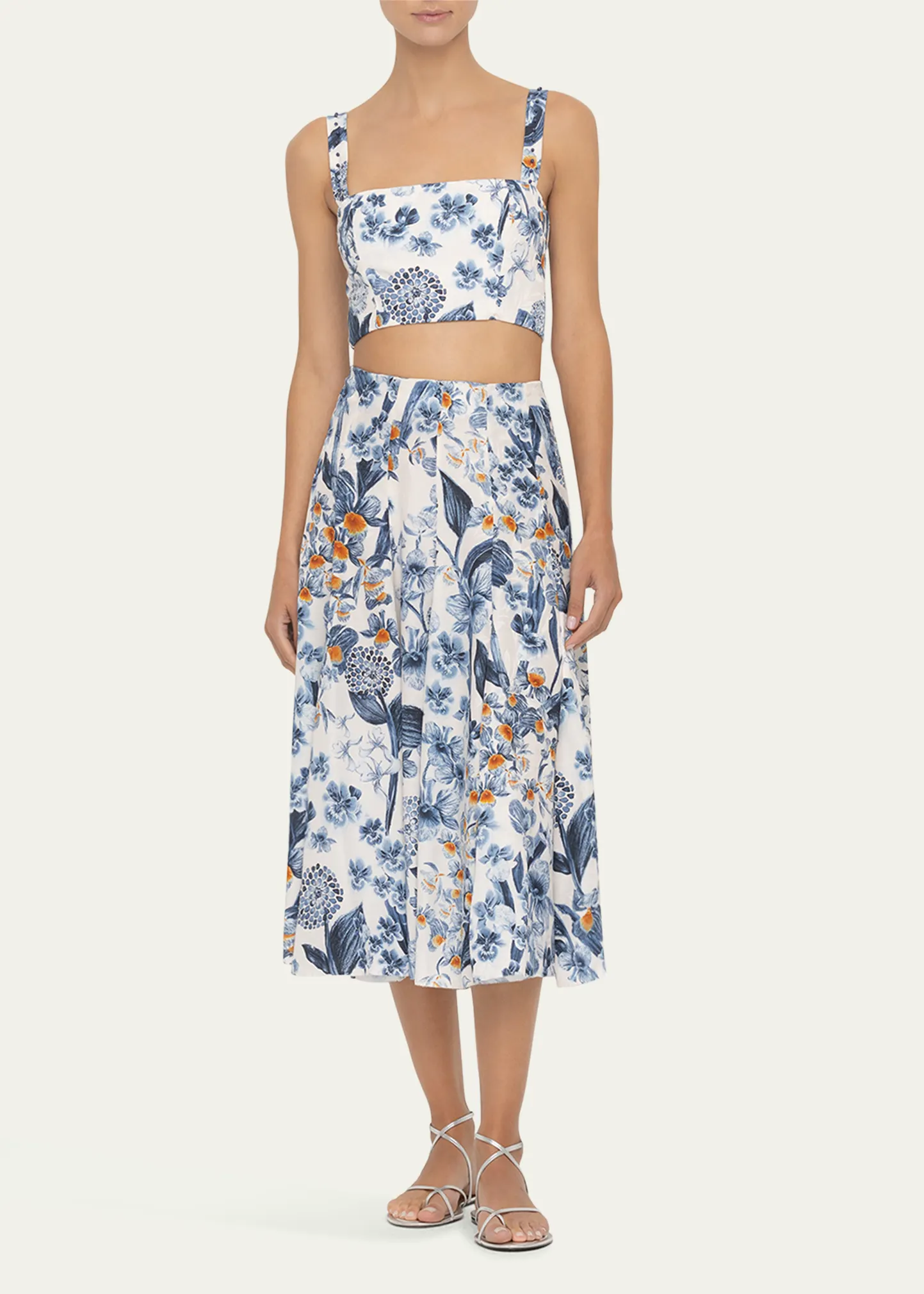 Mimosa Floral Midi Skirt