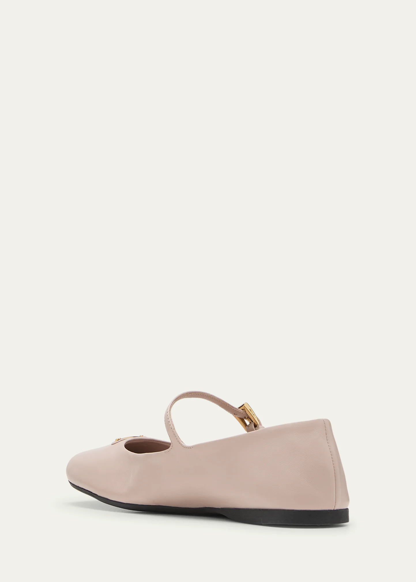 Lambskin Triangle Mary Jane Ballerina Flats