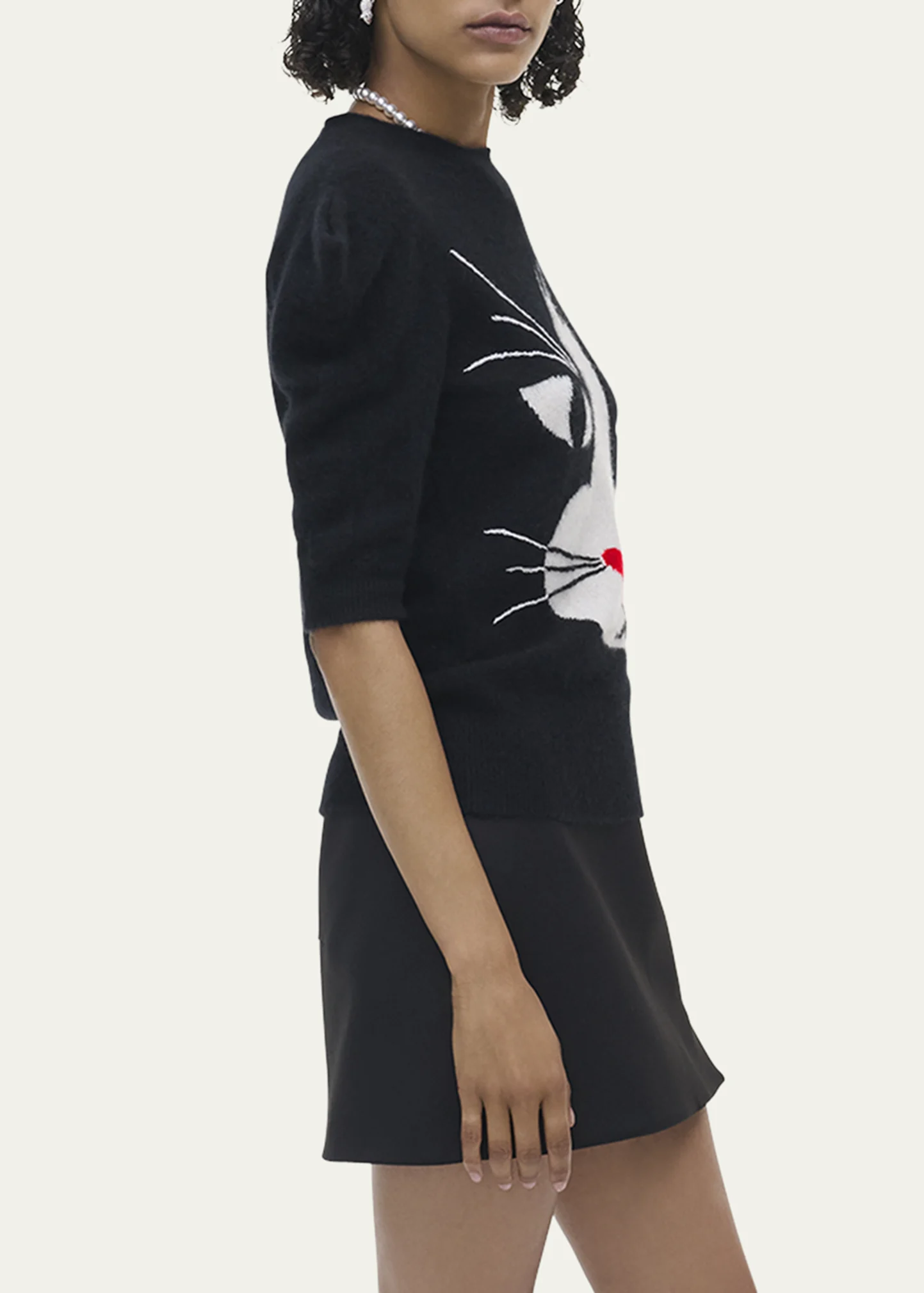 Cat Intarsia Cashmere Sweater