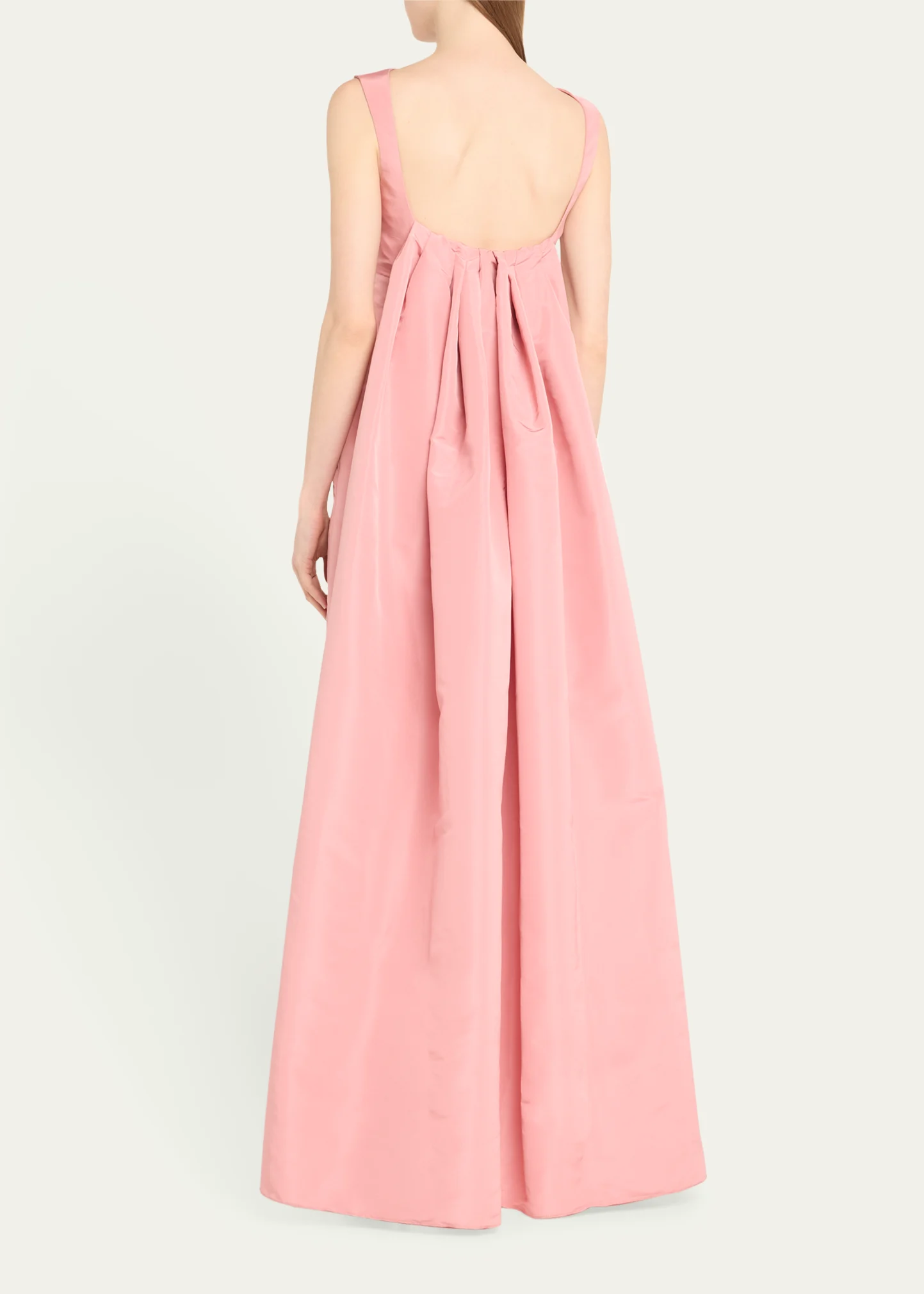 Draped Faille Gown with Cape Back