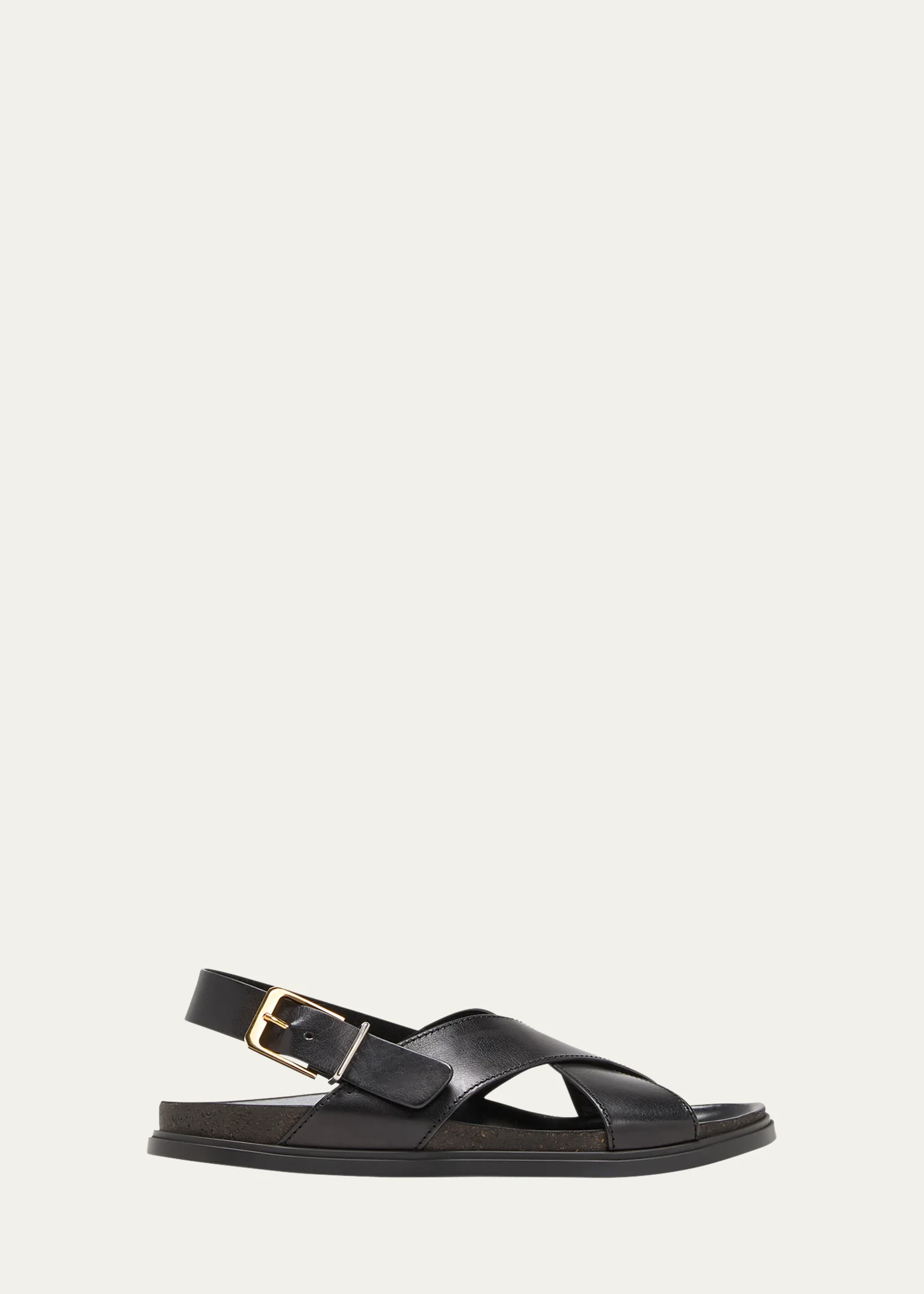 Leather Crisscross Slingback Sandals