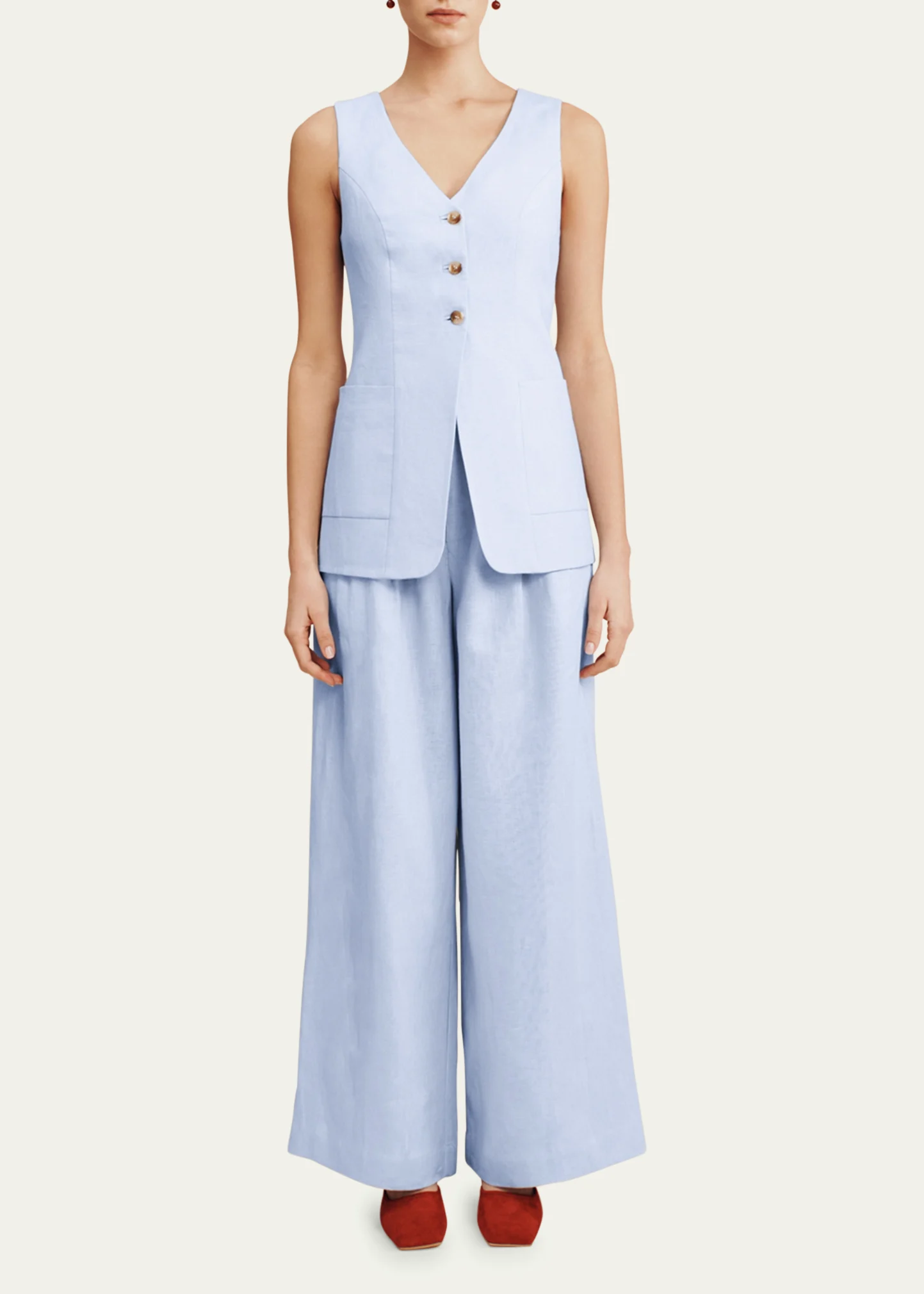 Parker Wide-Leg Linen Trousers