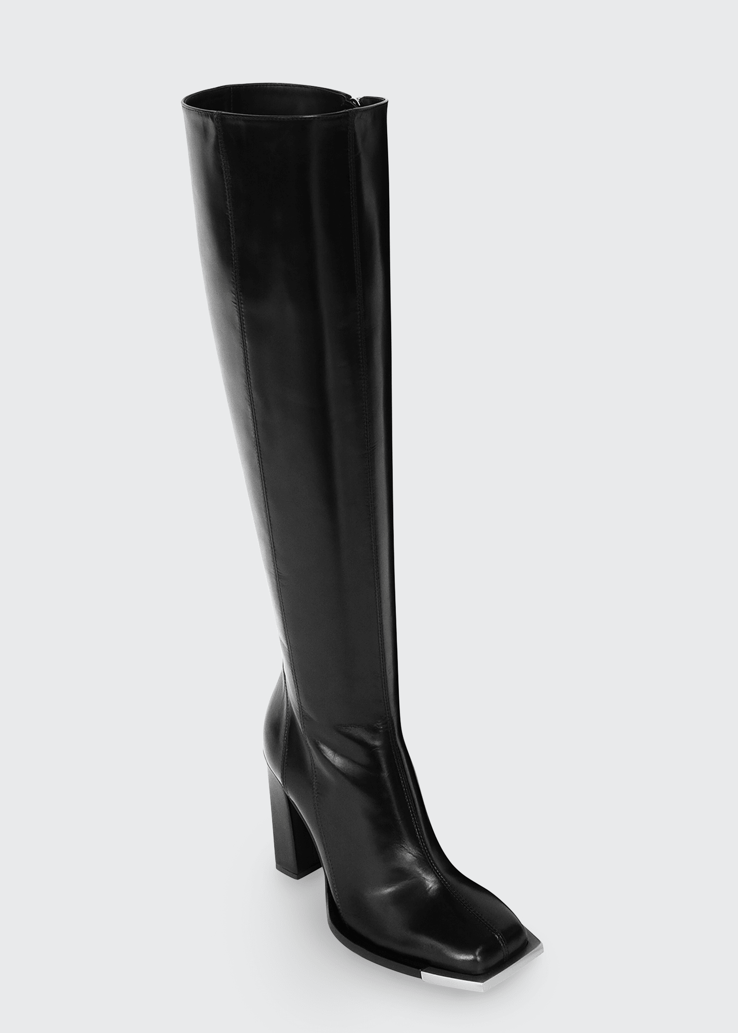 Square-Toe Napa Knee Boots